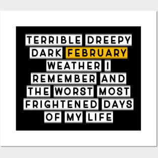 Quote february Posters and Art